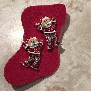 Santa post earrings